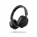 SoundWave Pro matte black wireless noise-cancelling headphones on white background